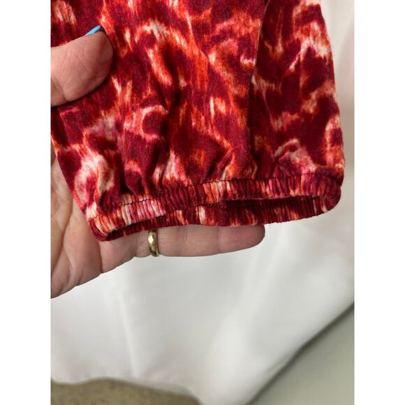 Talbots red knit blouse t-shirt tee top women's large white red pink cotton blnd - Picture 3 of 16